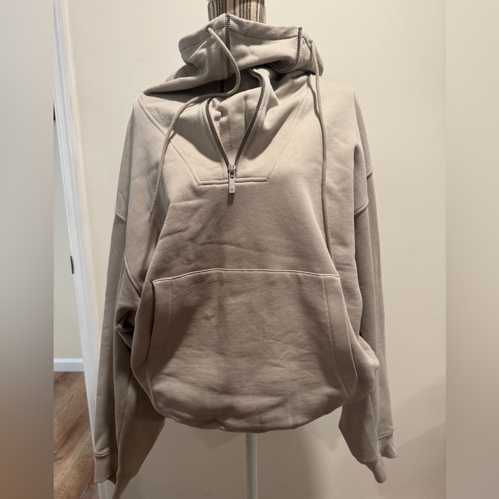Helmut Lang Tan Zip Up Sweater